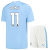 Maillot de Supporter Manchester City Doku 11 Domicile 2023-24 Pour Enfant